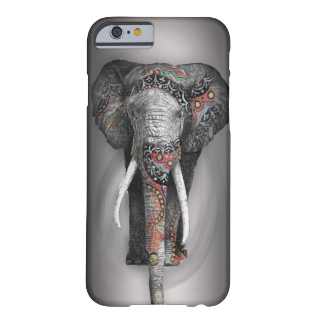 Cute Retro Flower Elephant Case-Mate iPhone Case (Back)