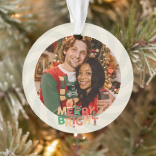 cute retro friends family holiday party ornament