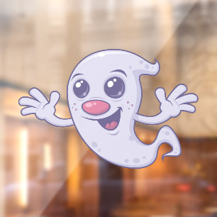 Cute Retro Ghost Window Cling