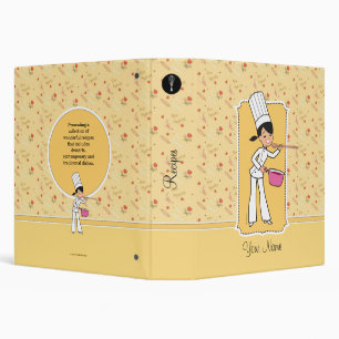 Cute Retro Girl Recipe Binder