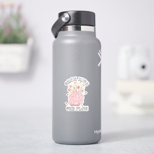 Cute Retro Grow With The Flow Vinyl Sticker