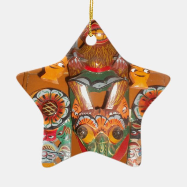 Cute Retro Halloween Bash Hakuna Matata Party Gift Ceramic Ornament (Front)