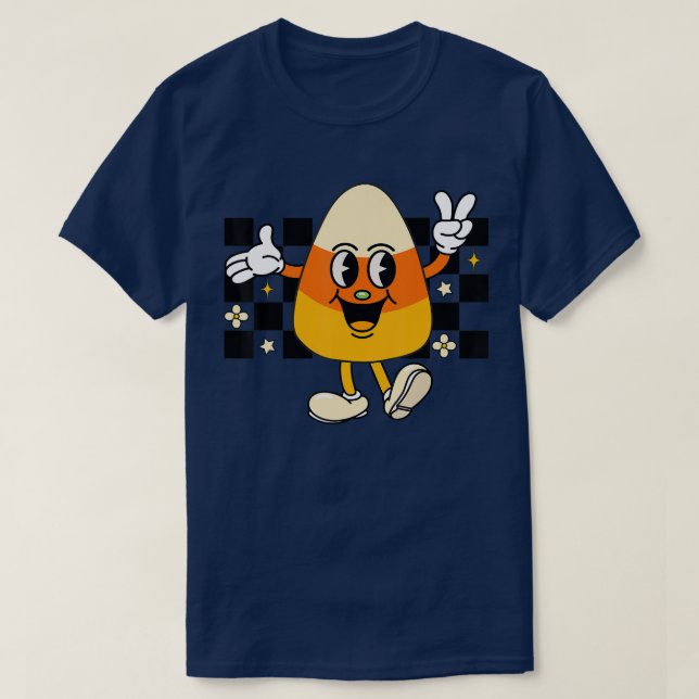 Cute Retro Halloween Candy Corn Pumpkin Costume Ki T-Shirt (Design Front)