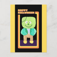 Cute Retro Halloween Frankenstein Monster