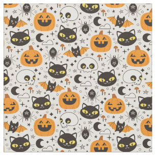 Cute Retro Halloween Pattern Fabric