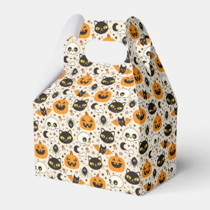 Cute Retro Halloween Pattern Favor Box