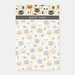 Cute Retro Halloween Pattern Post-it Notes