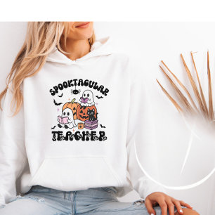 Cute Retro Halloween Spooktacular Teacher Hoodie