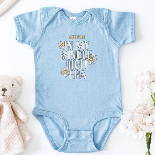 Cute Retro In My Single Digit Era Baby Name Bodysuit