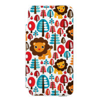 cute retro Lion kids illustration