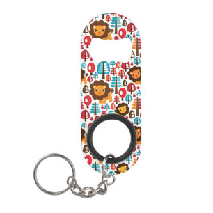 cute retro Lion kids illustration Keychain Bottle Opener