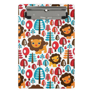 cute retro Lion kids illustration Mini Clipboard
