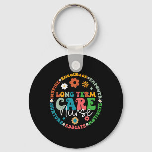 Cute Retro Ltc Nurse Long Term Care Nurse Apprecia Keychain