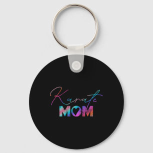 Cute Retro Martial Arts Mother's Day Rainbow Karat Keychain