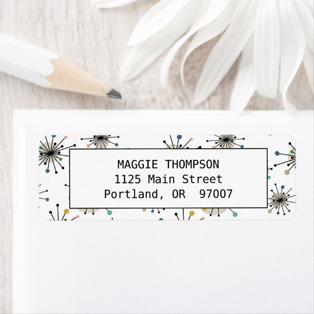 Cute Retro Mid Century Starburst atomique (En situation)