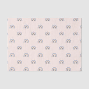 Cute Retro Mini Rainbows on Peach Birthday Party Tissue Paper