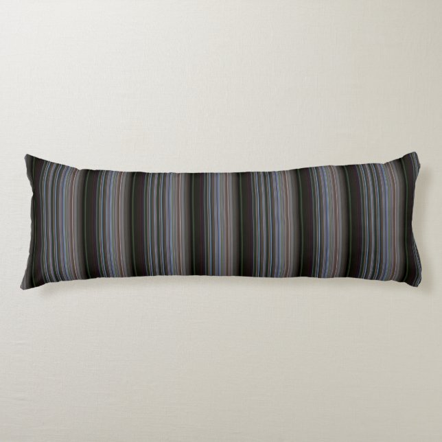 Cute retro modern stripes body pillow (Front)