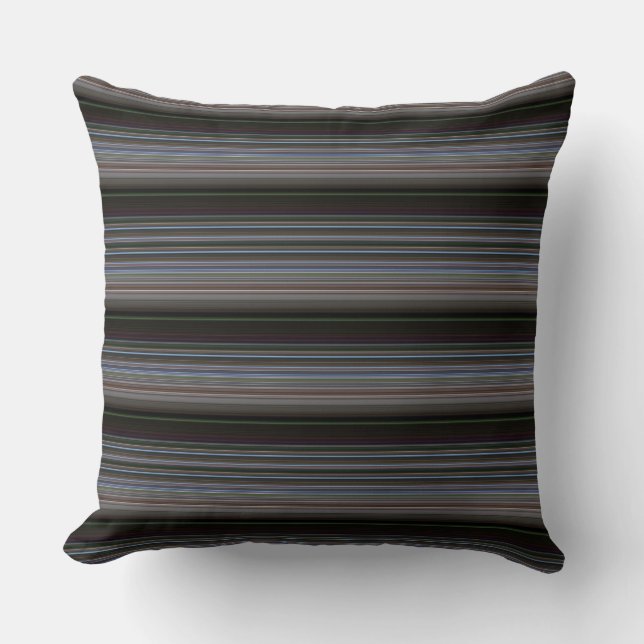 Cute retro modern stripes throw pillow (Front)