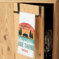 Cute Retro Mountain Lake Tahoe Souvenir