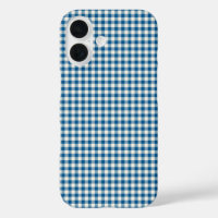 Cute Retro Navy Blue Gingham Plaid Pattern