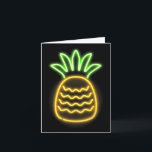 Cute Retro Neon Pineapple For Hawaiian Beaches Shi Card<br><div class="desc">Cute Retro Neon Pineapple For Hawaiian Beaches Shirt</div>