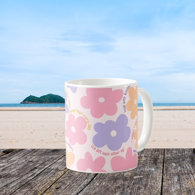 Cute Retro Nurse Gift, Floral RN Graduation Coffee Mug (Creator Uploaded)