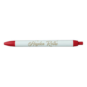 Cute Retro Pastel Blue Teacher Black Ink Pen