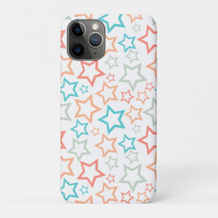 Cute Retro Pastel Stars Summer Beach  iPhone 11 Pro Case