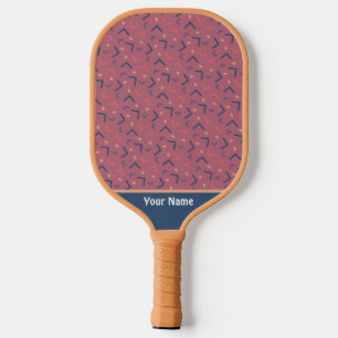 Cute Retro Pattern Pro Pickleball Paddle