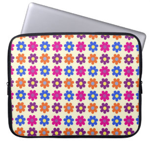 Cute Retro Penny Flower Pattern Laptop Sleeve