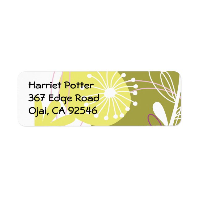 Cute Retro Pink Green Yellow Floral Pattern (Front)