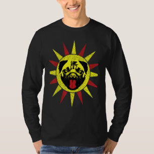 Cute Retro Puppy Dog Smiling Sun Pug T-Shirt