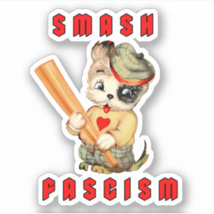 Cute Retro Puppy - Smash Fascism