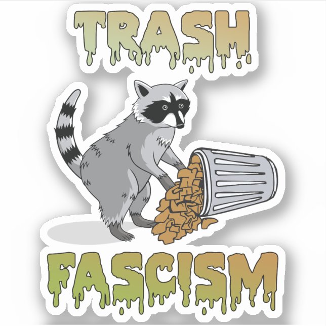 Cute Retro Raccoon - Trash Fascism (Front)
