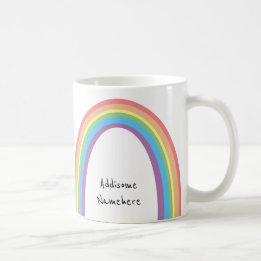 Cute Retro Rainbow Fun Add Your Name Coffee Mug