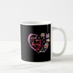 Cute Retro Reading Book Reader Women Valentine Coffee Mug