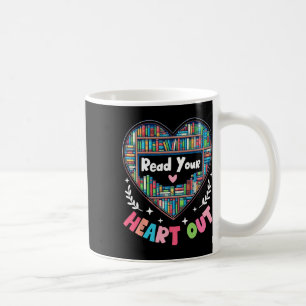 Cute Retro Reading Book Reader Women Valentine Coffee Mug