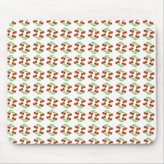 Cute Retro Red Cherries on White Classic Pattern Mouse Pad