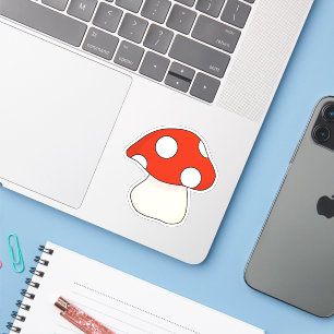 Cute retro red spotted mushroom