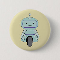 Cute Retro Robot Illustration