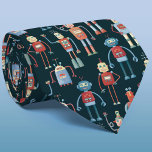 Cute Retro Robot Pattern Tie<br><div class="desc">Cute and helpful looking retro 1950s style robots. Grandad probably made these in his shed. Artificial Intelligence, but not in a scary way. Original art by Nic Squirrell.</div>