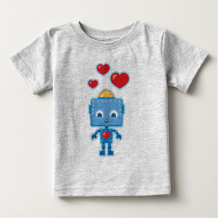 Cute Retro Robot Personalized Kids Tee