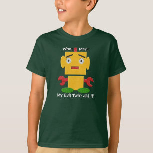 Cute Retro Robot - Yellow - Evil Twin T-Shirt