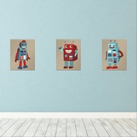 Cute Retro Robots Sci-Fi Themed