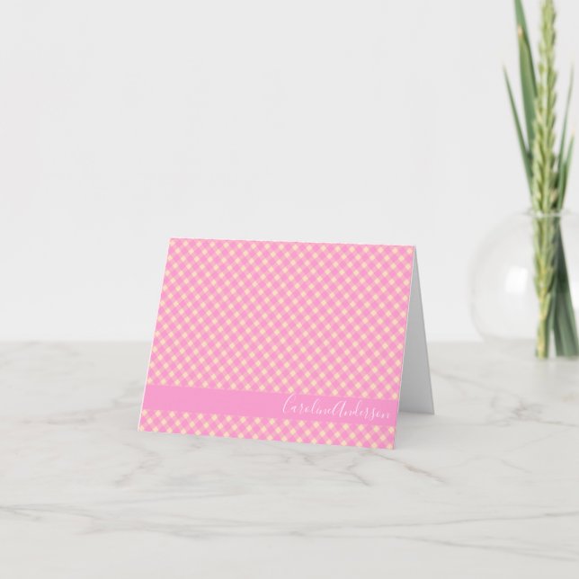 Cute Retro Rose En vichy Plaid Personnalisé  (Devant)