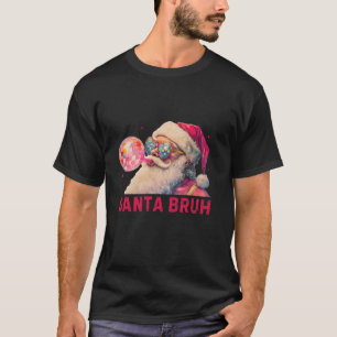Cute Retro Santa Christmas Blowing Bubble Gum Sant T-Shirt