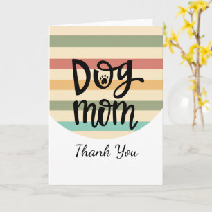 Cute Retro Simple Greeting Card dog mom