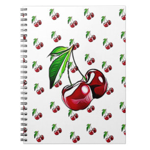 Cute Retro Style Cherry Notebook
