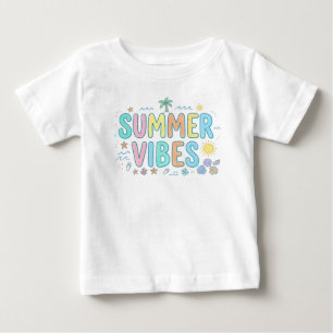 Cute Retro Summer Vibes Groovy Beach Baby T-Shirt