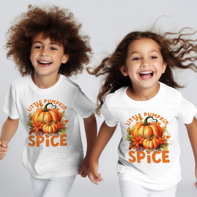 Cute Retro Thanksgiving Little Pumpkin Fall Kids T-Shirt (Creator Uploaded)